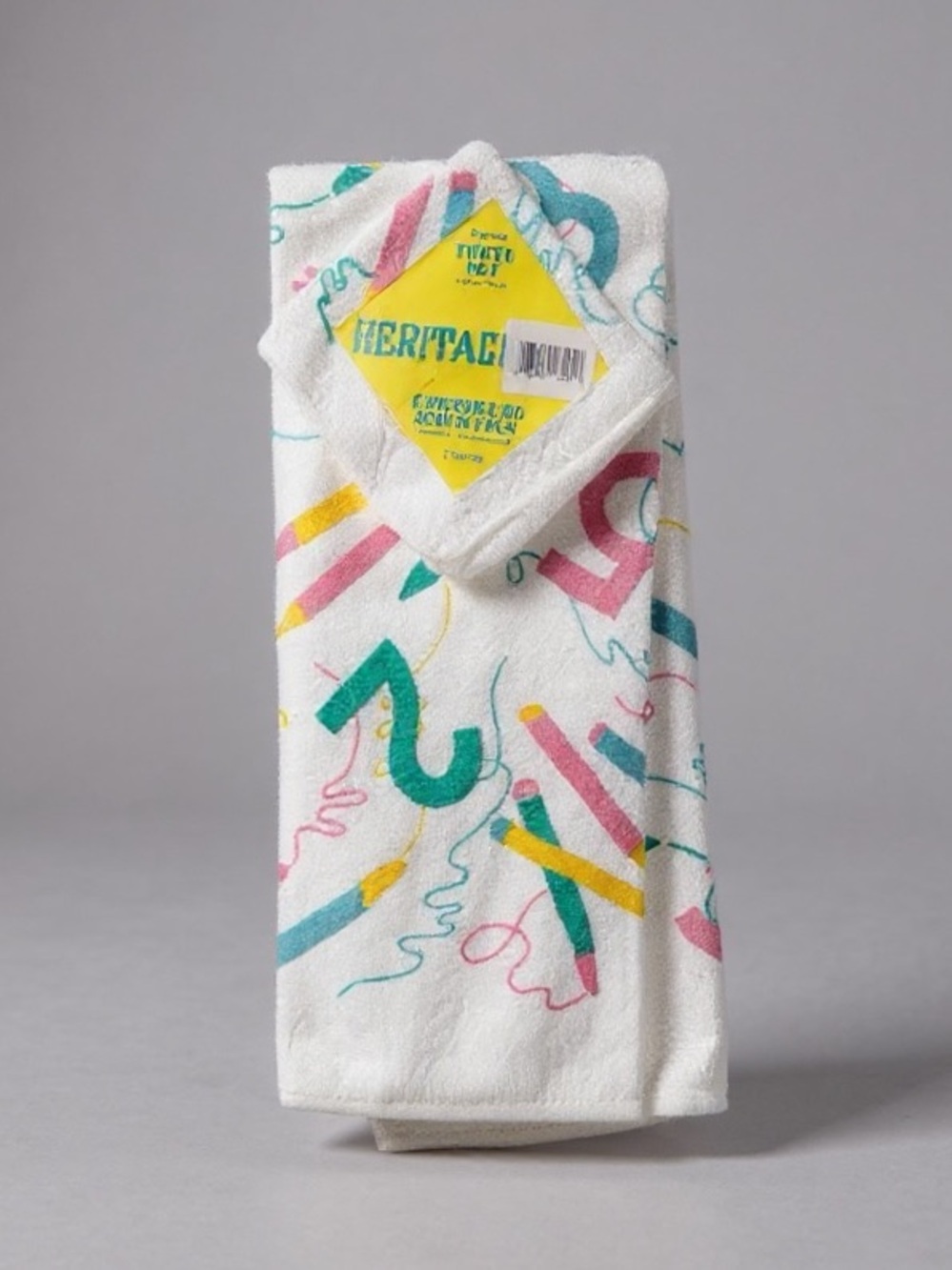 NWT Vintage 80’s 2 Piece Towel & Wash Cloth Set